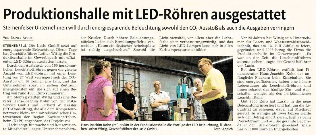Produktionshalle mit LED Röhren