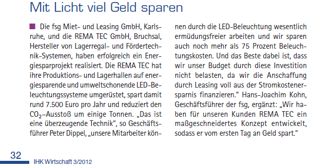 REMA TEC - Mit Licht viel Geld sparen